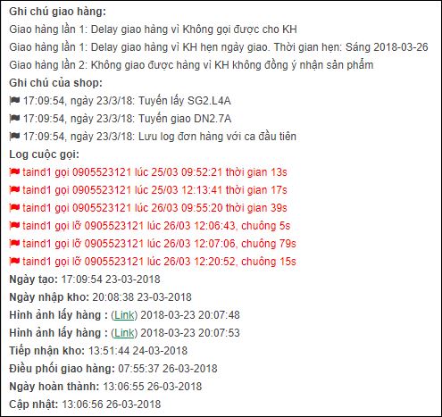 khách hàng bom hàng