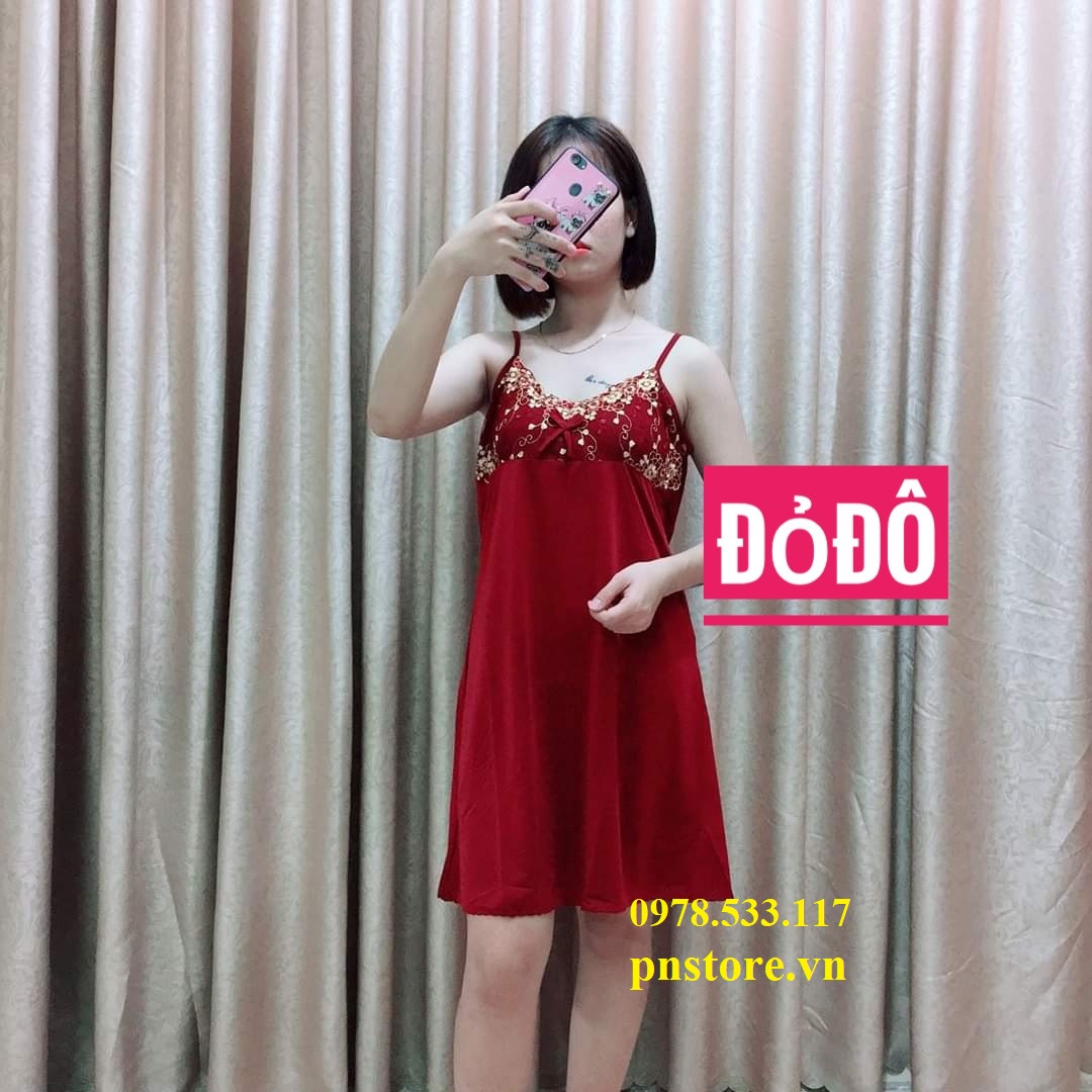 Sỉ nguyên ri đầm ngủ thun lạnh phối ren giá 3x - zalo 0978533117